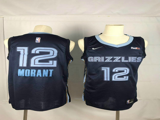 Grizzlies 12 Ja Morant Navy Nike Swingman Jersey