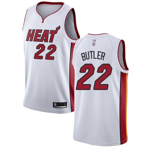Heat #22 Jimmy Butler White Basketball Swingman Association Edition Jersey