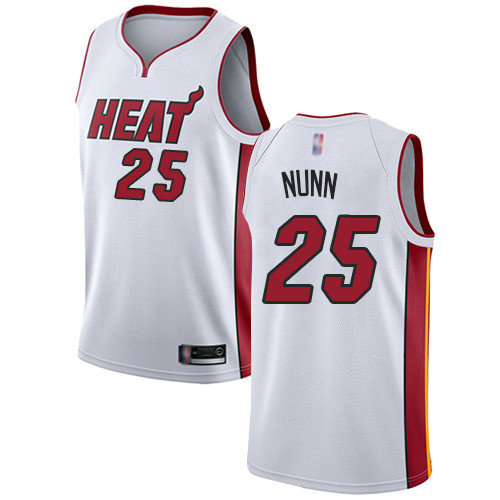 Heat #25 Kendrick Nunn White Basketball Swingman Association Edition Jersey