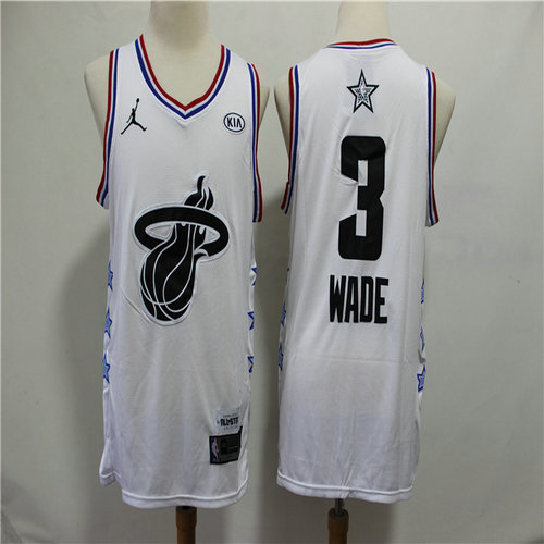 Heat 3 Dwyane Wade White 2019 NBA All-Star Game Jordan Brand Swingman Jersey