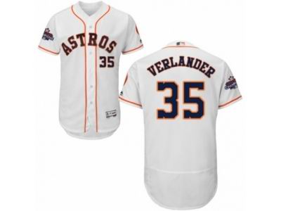 Houston Astros #35 Justin Verlander White Home 2017 World Series Champions Flex Base MLB Jersey