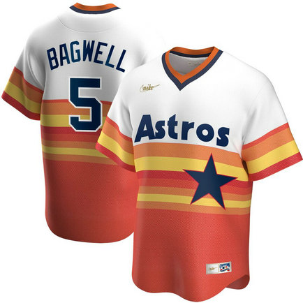 Houston Astros #5 Jeff Bagwell Nike Home Cooperstown Collection Player MLB Jersey White