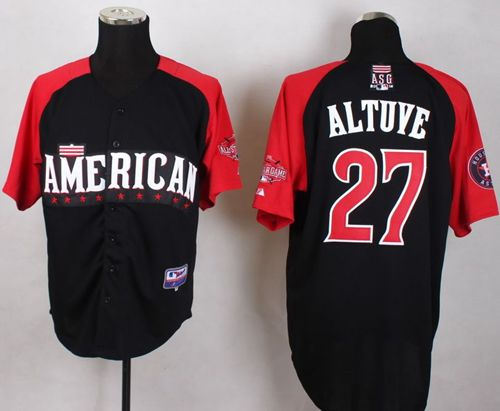 Houston Astros 27 Jose Altuve Black 2015 All-Star American League Baseball jersey