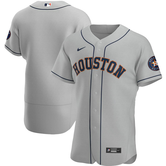 Houston Astros Men's Nike Gray Road 2020 Authentic Official Team MLB Jersey