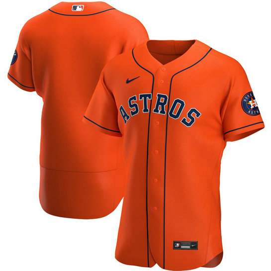 Houston Astros Men's Nike Orange Alternate 2020 Authentic Team MLB Jersey