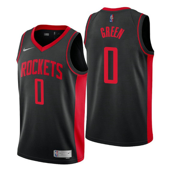 Houston Rockets #0 Jalen Green Black Men's NBA Swingman 2020-21 Earned Edition Jersey