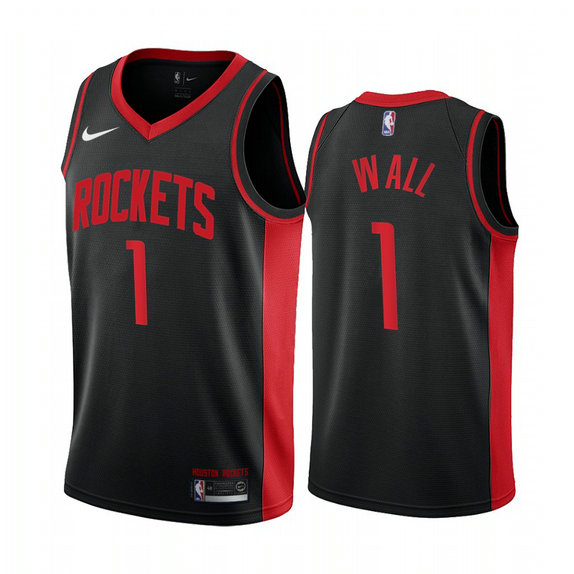 Houston Rockets #1 John Wall Black NBA Swingman 2020-21 Earned Edition Jersey