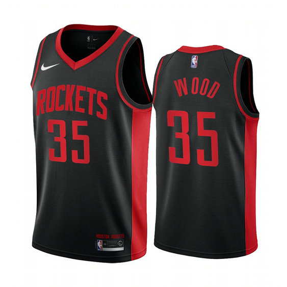 Houston Rockets #35 Christian Wood Black NBA Swingman 2020-21 Earned Edition Jersey