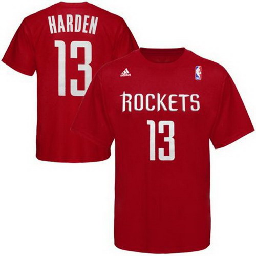 Houston Rockets 13# James Harden red T shirts