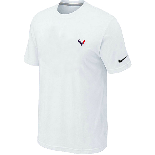 Houston Texans  Chest embroidered logo  T-Shirt white