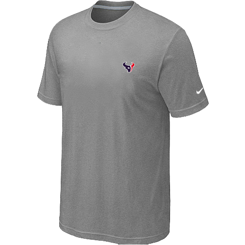 Houston Texans  Chest embroidered logo T-Shirt Grey