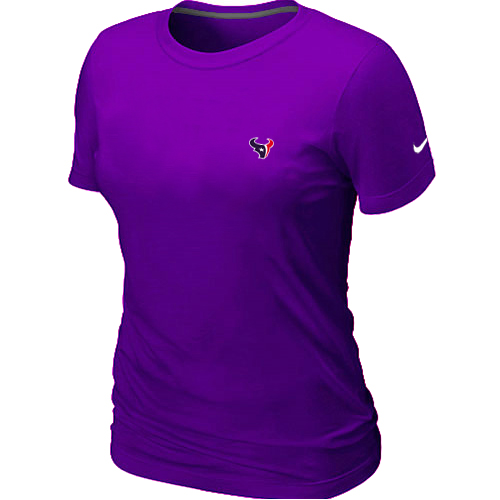 Houston Texans  Chest embroidered logo women's T-Shirt purple