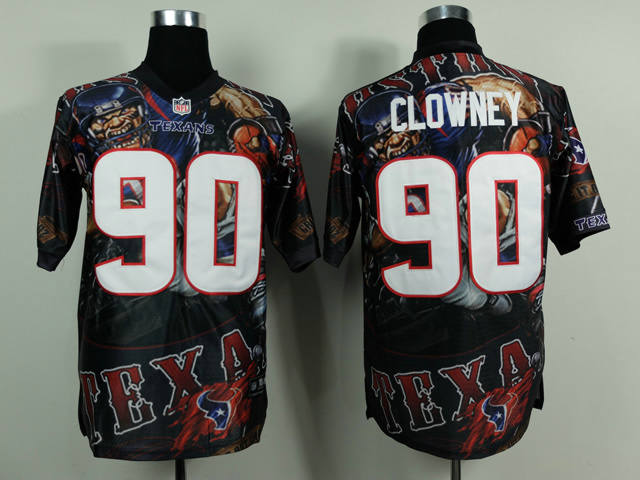 Houston Texans 90 Jadeveon Clowney Fanatical Version stitched NFL Jerseys