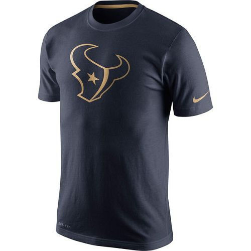 Houston Texans Nike Navy Championship Drive Gold Collection Performance T-Shirt