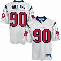 Houston Texans Williams #90 white jersey
