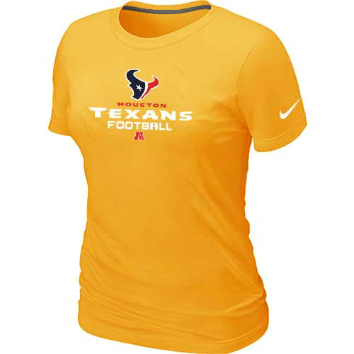 Houston Texans Yellow Women's Critical Victory T-Shirt