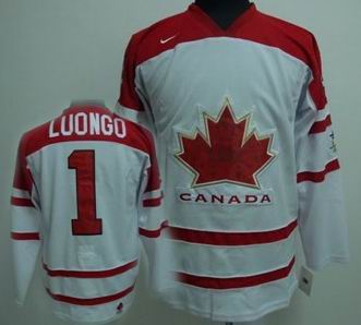 Ice Hockey 2010 OLYMPIC Team Canada #1 LUONGO white jersey