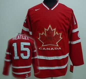 Ice Hockey 2010 OLYMPIC Team Canada #15 HEATLEY red jersey