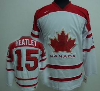 Ice Hockey 2010 OLYMPIC Team Canada #15 HEATLEY white jersey