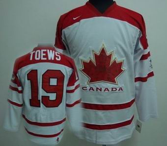 Ice Hockey 2010 OLYMPIC Team Canada #19 TOEWS white jersey