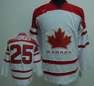 Ice Hockey 2010 OLYMPIC Team Canada #25 PRONGER white jersey