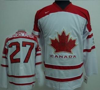 Ice Hockey 2010 OLYMPIC Team Canada #27 NIEDERMAYER white jersey