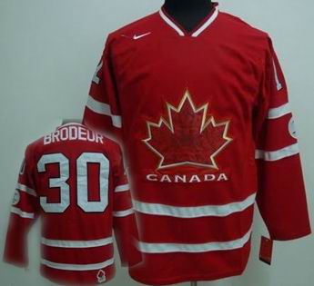 Ice Hockey 2010 OLYMPIC Team Canada #30 Brodeur red jersey