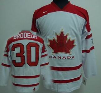Ice Hockey 2010 OLYMPIC Team Canada #30 Brodeur white jersey