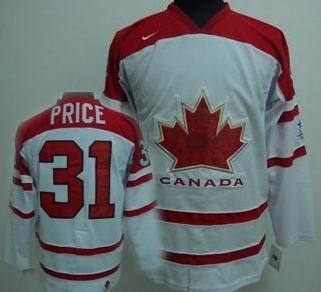 Ice Hockey 2010 OLYMPIC Team Canada #31 PRICE white jersey
