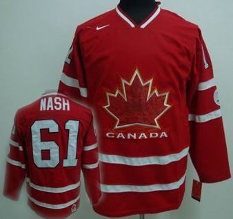 Ice Hockey 2010 OLYMPIC Team Canada #61 NASH red jersey