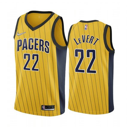 Indiana Pacers #22 Caris LeVert Gold NBA Swingman 2020-21 Earned Edition Jersey