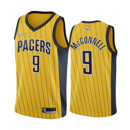 Indiana Pacers #9 T.J. McConnell Gold NBA Swingman 2020-21 Earned Edition Jersey