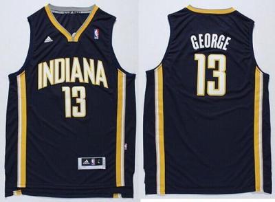 Indiana Pacers 13 Paul George Navy Blue Stitched Revolution 30 Swingman NBA Jersey
