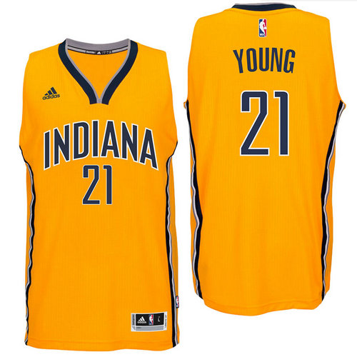 Indiana Pacers 21 Thaddeus Young 2016 Alternate Gold New Swingman Jersey