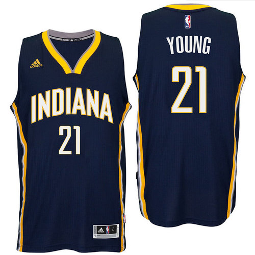 Indiana Pacers 21 Thaddeus Young 2016 Road Navy New Swingman Jersey