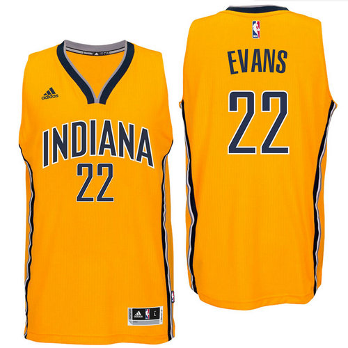 Indiana Pacers 22 Jeremy Evans 2016 Alternate Gold New Swingman Jersey