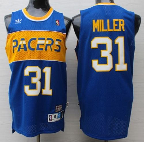 Indiana Pacers 31 Reggie Miller Light Blue Rookie Throwback NBA Jersey
