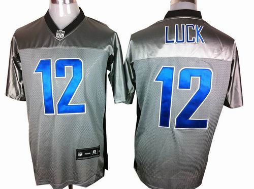 Indianapolis Colts #12 Andrew Luck Gray shadow jerseys