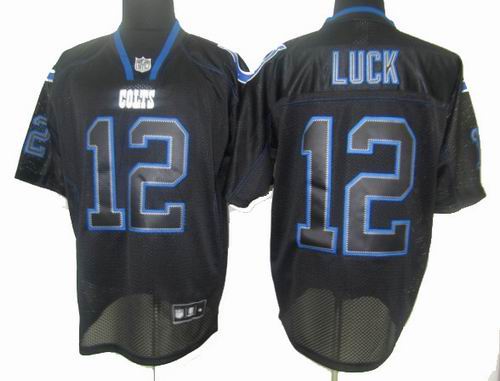 Indianapolis Colts #12 Andrew Luck Lights Out Black Jersey