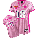 Indianapolis Colts #18 Peyton Manning Women Jersey Pink 2010 Super Bowl XLIV