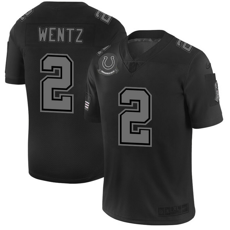 Indianapolis Colts #2 Carson Wentz Men's Nike Black 2019 Salute to Service Limited Stitched NFL Jersey