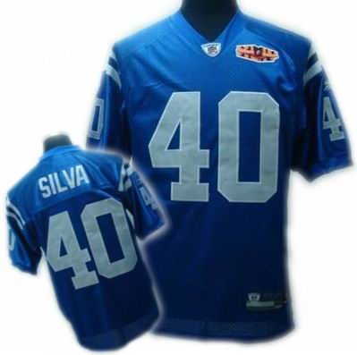 Indianapolis Colts #40 silva blue superbowl jerseys