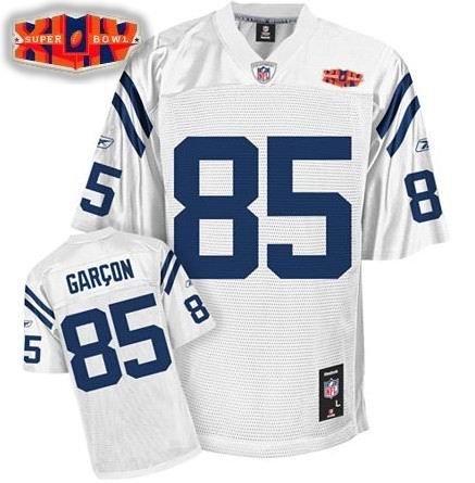 Indianapolis Colts #85 Pierre Garcon Super Bowl XLIV White Jersey