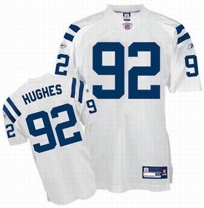 Indianapolis Colts #92 JERRY HUGHES jerseys white