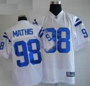 Indianapolis Colts #98 Robert Mathis WHITE Color Jersey