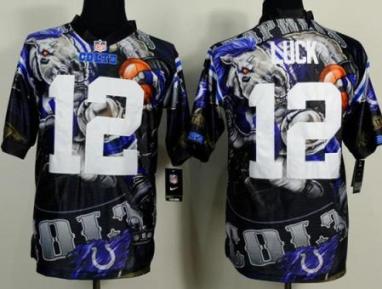 Indianapolis Colts 12 Andrew Luck Stitched Fanatical Version NFL Jerseys