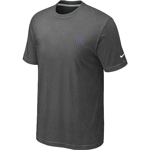Indianapolis Colts Chest embroidered logo T-Shirt D.GREY