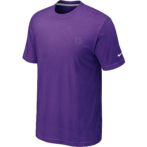 Indianapolis Colts Chest embroidered logo T-Shirt purple