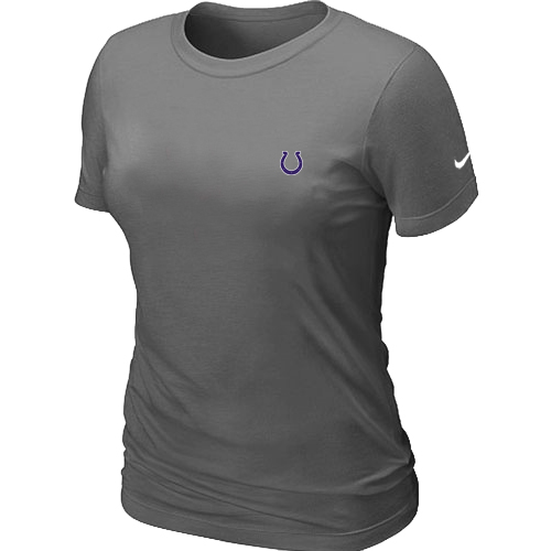 Indianapolis Colts Chest embroidered logo women's T-Shirt D.Grey