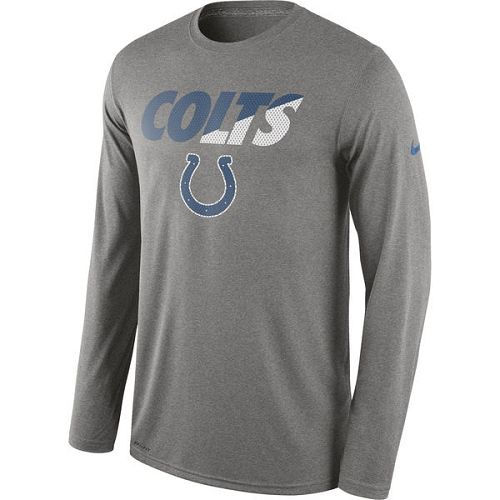 Indianapolis Colts Nike Heather Gray Legend Staff Practice Long Sleeves Performance T-Shirt